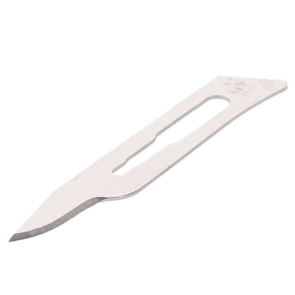 House Brand Dentistry 103104 HSB #15C Sterile Carbon Steel Surgical Scalpel Blades 100/Pk House Brand Dentistry 103104 HSB #15C Sterile Carbon Steel Surgical Scalpel Blades 100/Pk